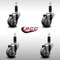 Service Caster 3'' SS Gray Poly Wheel Swivel 1-1/8'' Expanding Stem Caster Set, 4PK SCC-SSEX20S314-PPUB-118-4 - alternate 2
